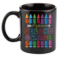 Team Second Grade Welcome Back To School Second Grade Funny Gift 11oz C Handle Ceramic Mug