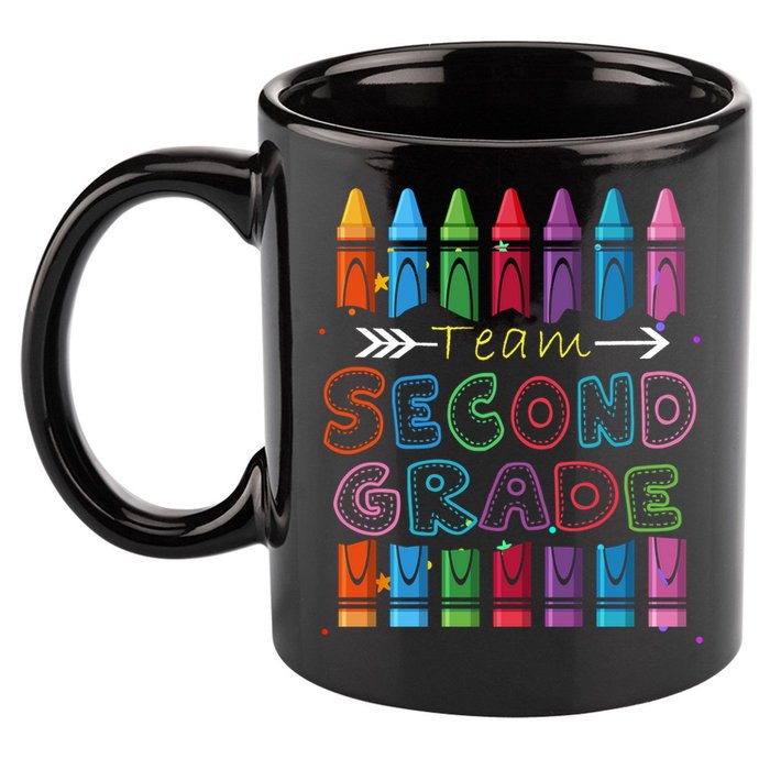Team Second Grade Welcome Back To School Second Grade Funny Gift 11oz C Handle Ceramic Mug