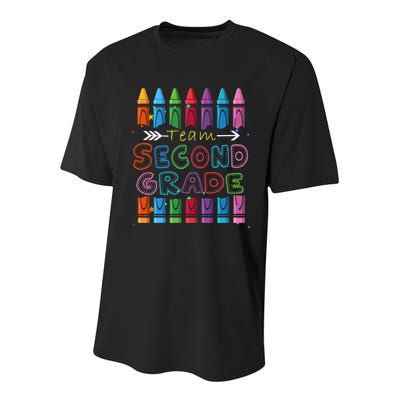 Team Second Grade Welcome Back To School Second Grade Funny Gift Youth Performance Sprint T-Shirt