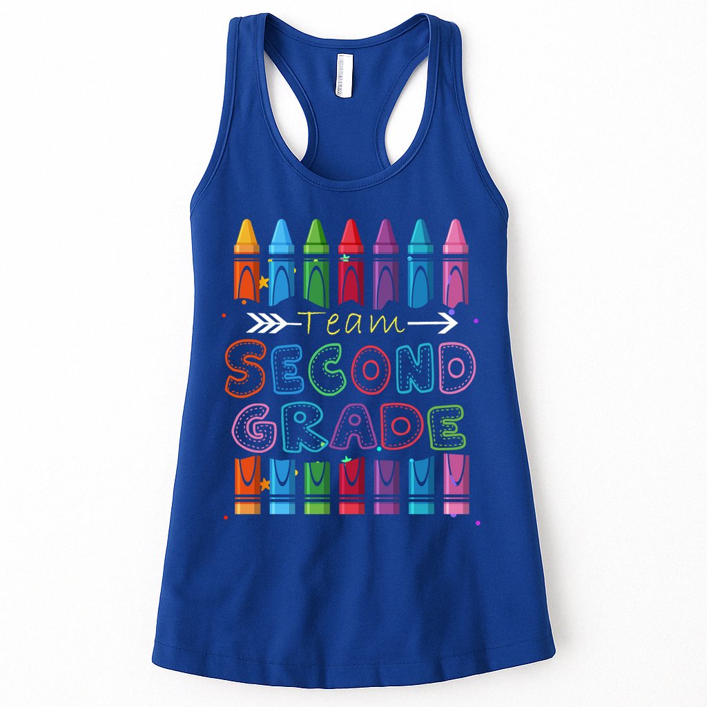 Team Second Grade Welcome Back To School Second Grade Funny Gift Womens Tank Top