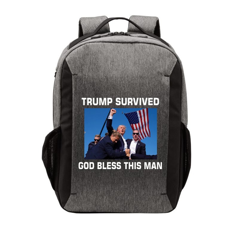 Trump Survived God Bless This Man Gun Shot Pennsylvania Rally Vector Backpack