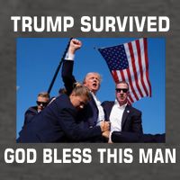 Trump Survived God Bless This Man Gun Shot Pennsylvania Rally Vector Backpack