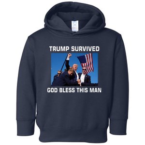 Trump Survived God Bless This Man Gun Shot Pennsylvania Rally Toddler Hoodie