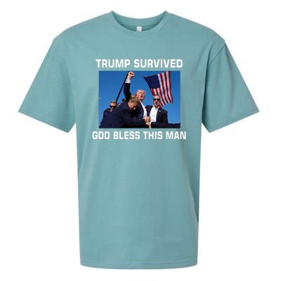 Trump Survived God Bless This Man Gun Shot Pennsylvania Rally Sueded Cloud Jersey T-Shirt