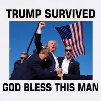 Trump Survived God Bless This Man Gun Shot Pennsylvania Rally Doggie Tank