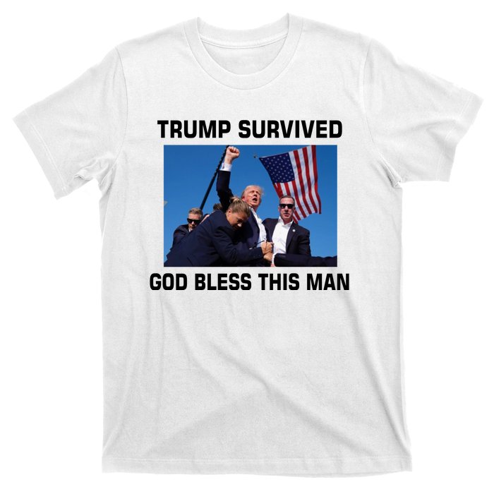 Trump Survived God Bless This Man Gun Shot Pennsylvania Rally T-Shirt