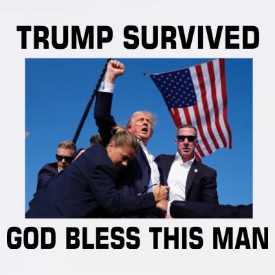 Trump Survived God Bless This Man Gun Shot Pennsylvania Rally T-Shirt