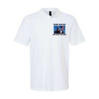 Trump Survived God Bless This Man Gun Shot Pennsylvania Rally Softstyle Adult Sport Polo