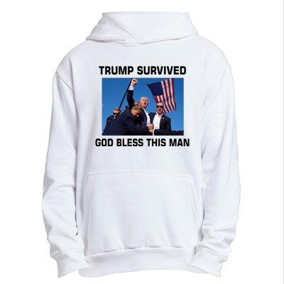 Trump Survived God Bless This Man Gun Shot Pennsylvania Rally Urban Pullover Hoodie