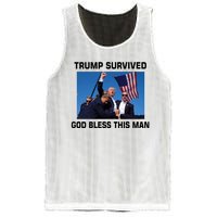 Trump Survived God Bless This Man Gun Shot Pennsylvania Rally Mesh Reversible Basketball Jersey Tank