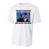 Trump Survived God Bless This Man Gun Shot Pennsylvania Rally Performance Sprint T-Shirt