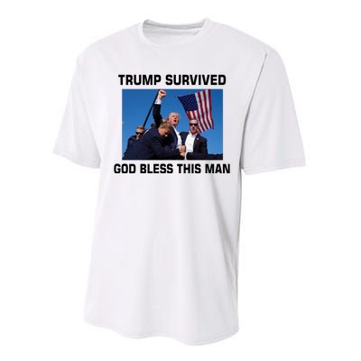 Trump Survived God Bless This Man Gun Shot Pennsylvania Rally Performance Sprint T-Shirt