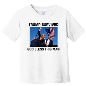 Trump Survived God Bless This Man Gun Shot Pennsylvania Rally Toddler T-Shirt