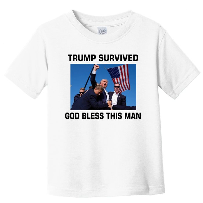 Trump Survived God Bless This Man Gun Shot Pennsylvania Rally Toddler T-Shirt