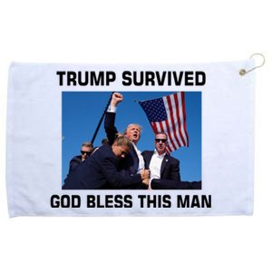 Trump Survived God Bless This Man Gun Shot Pennsylvania Rally Grommeted Golf Towel