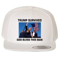 Trump Survived God Bless This Man Gun Shot Pennsylvania Rally Wool Snapback Cap