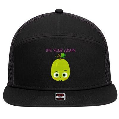 The Sour Grape Essential Gift 7 Panel Mesh Trucker Snapback Hat