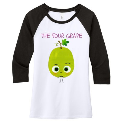 The Sour Grape Essential Gift Women's Tri-Blend 3/4-Sleeve Raglan Shirt