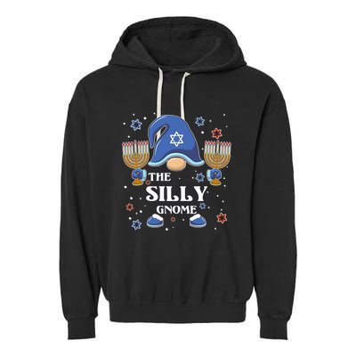 The Silly Gnome Hanukkah Matching Family Pajama Funny Gift Garment-Dyed Fleece Hoodie