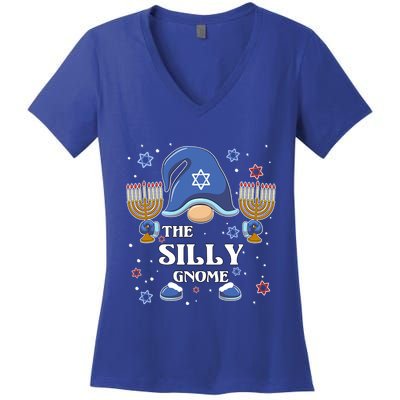 The Silly Gnome Hanukkah Matching Family Pajama Funny Gift Women's V-Neck T-Shirt