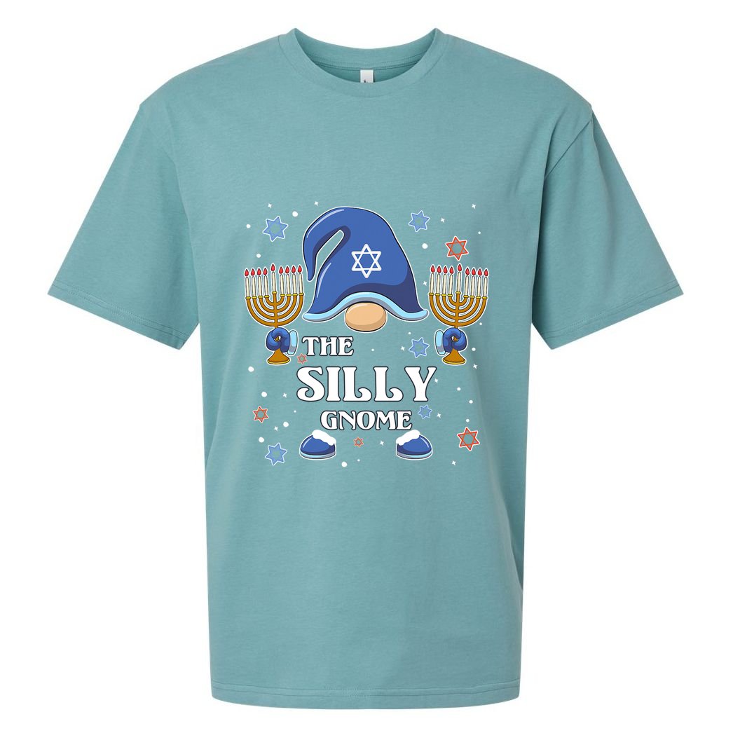The Silly Gnome Hanukkah Matching Family Pajama Funny Gift Sueded Cloud Jersey T-Shirt