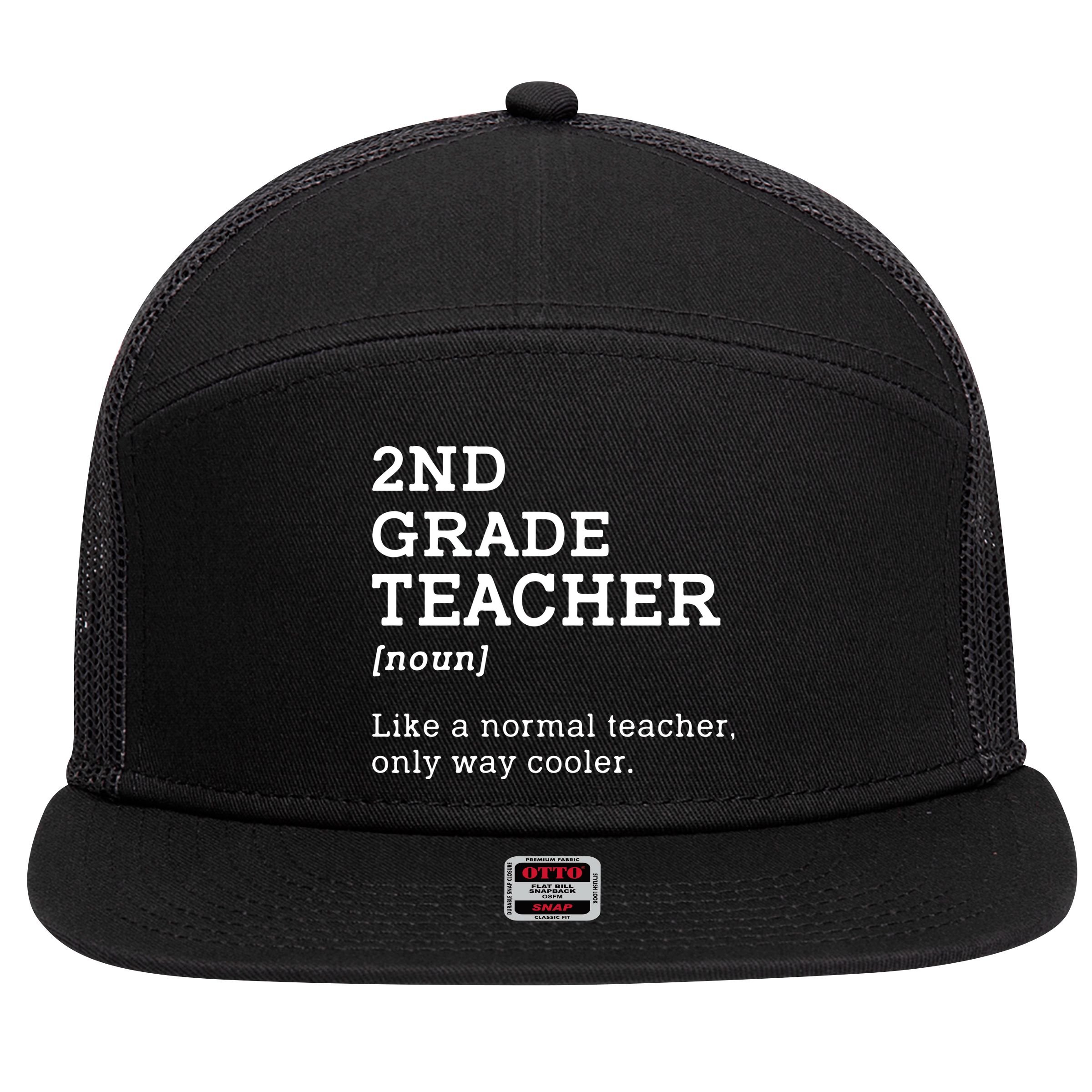 Team Second Grade Back To School 2nd Grade Teacher Student 7 Panel Mesh Trucker Snapback Hat