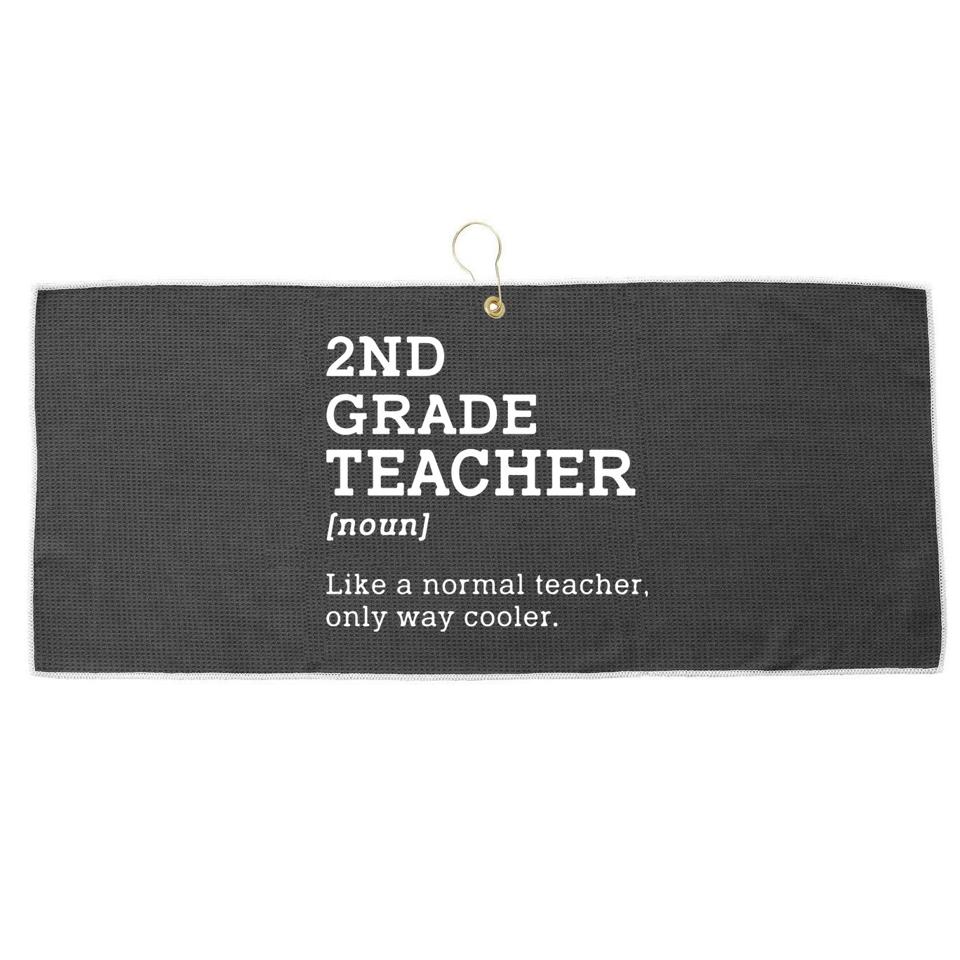 Team Second Grade Back To School 2nd Grade Teacher Student Large Microfiber Waffle Golf Towel