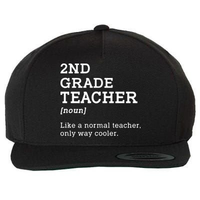Team Second Grade Back To School 2nd Grade Teacher Student Wool Snapback Cap