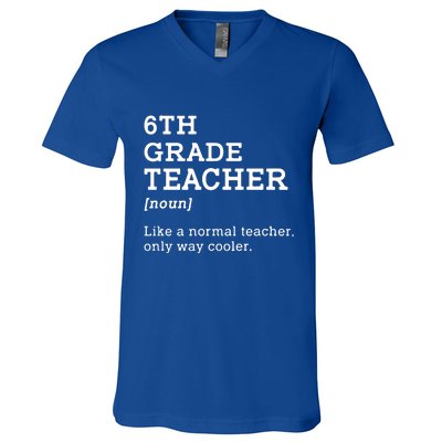 Team Sixth Grade Back To School 6th Grade Teacher Student V-Neck T-Shirt