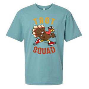 Trot Squad Gift Thanksgiving Turkey Trot Costume Gift Sueded Cloud Jersey T-Shirt