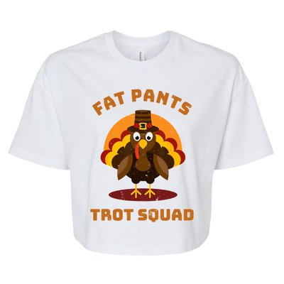 Trot Squad Gift Thanksgiving Turkey Trot Costume Gift Bella+Canvas Jersey Crop Tee