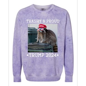 Trump’S Supporters Garbage Joe Biden Trashy And Proud Trump Colorblast Crewneck Sweatshirt