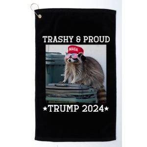 Trump’S Supporters Garbage Joe Biden Trashy And Proud Trump Platinum Collection Golf Towel