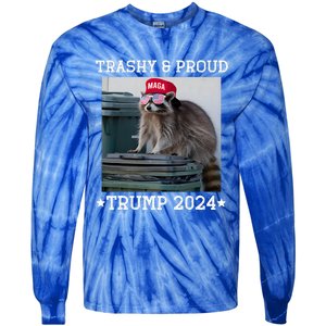 Trump’S Supporters Garbage Joe Biden Trashy And Proud Trump Tie-Dye Long Sleeve Shirt