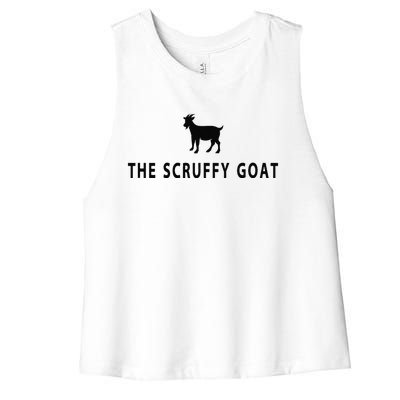 The Scruffy Goat Funny Farm Animal Farmer Women's Racerback Cropped Tank