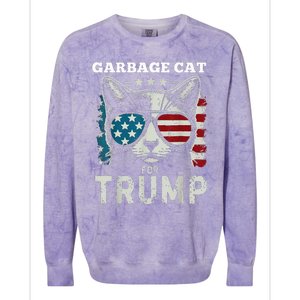 Trump’S Supporters Garbage Funny Trump Garbage Cat Colorblast Crewneck Sweatshirt