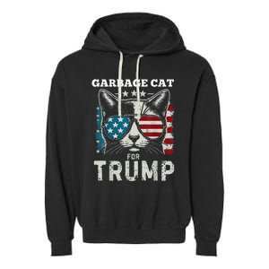 Trump’S Supporters Garbage Funny Trump Garbage Cat Garment-Dyed Fleece Hoodie