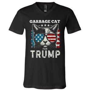 Trump’S Supporters Garbage Funny Trump Garbage Cat V-Neck T-Shirt