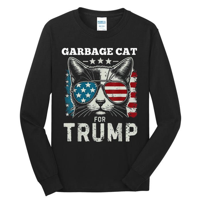 Trump’S Supporters Garbage Funny Trump Garbage Cat Tall Long Sleeve T-Shirt