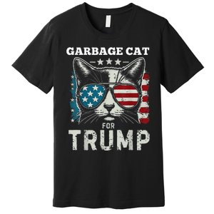 Trump’S Supporters Garbage Funny Trump Garbage Cat Premium T-Shirt