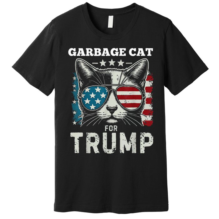 Trump’S Supporters Garbage Funny Trump Garbage Cat Premium T-Shirt