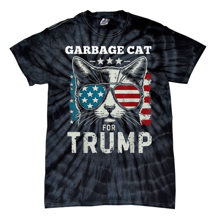 Trump’S Supporters Garbage Funny Trump Garbage Cat Tie-Dye T-Shirt