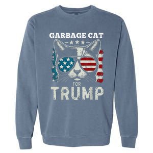 Trump’S Supporters Garbage Funny Trump Garbage Cat Garment-Dyed Sweatshirt