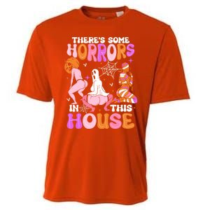 ThereS Some Horrors In This House Funny Halloween Gift Cooling Performance Crew T-Shirt