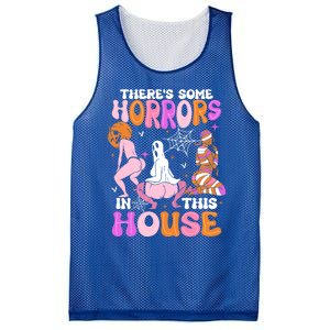 ThereS Some Horrors In This House Funny Halloween Gift Mesh Reversible Basketball Jersey Tank