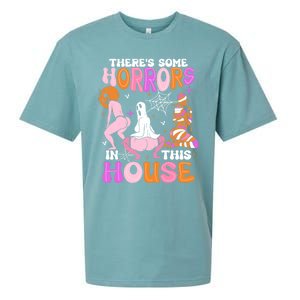 ThereS Some Horrors In This House Funny Halloween Gift Sueded Cloud Jersey T-Shirt