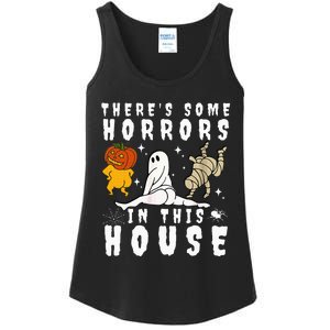 There's Some Horrors In This House Ghost Pumpkin Halloween Ladies Essential Tank