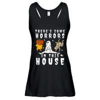 There's Some Horrors In This House Ghost Pumpkin Halloween Ladies Essential Flowy Tank