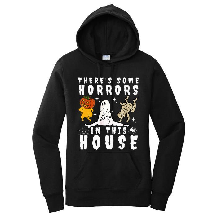 There's Some Horrors In This House Ghost Pumpkin Halloween Women's Pullover Hoodie