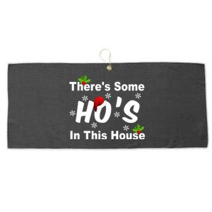 There's Some Ho's In This House Funny Xmas Large Microfiber Waffle Golf Towel